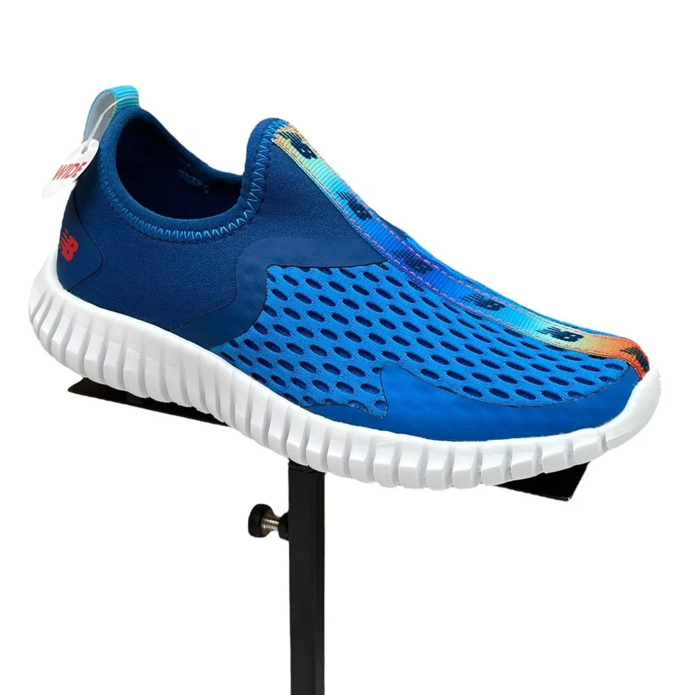 New Balance Little Boys Aqua Drift Slip on Water Shoes 13 Wide Blue Sporty Style